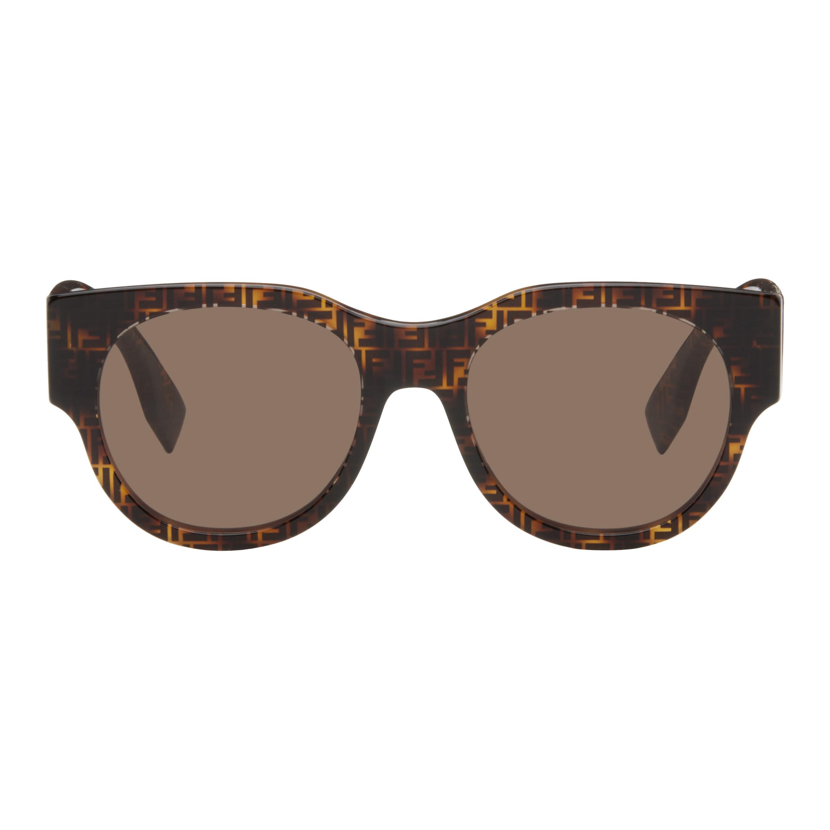 

Fendi Logo Acetate Square Sunglasses Women sunglasses Brown 242693F005046 53,Brown