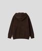 BLACK MOMENT Soft Touch Henley Neck Hooded Knit [Brown]