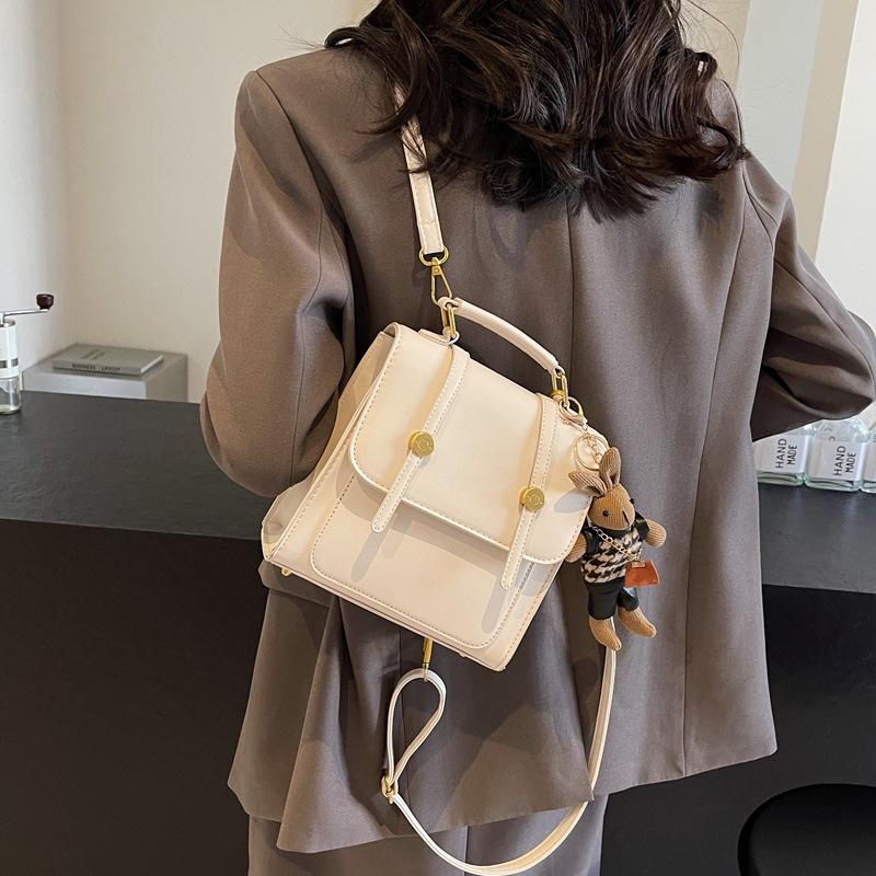 Newly Launched Niche Design Handbag - Stylish Double-shoulder Bag for Women, Korean-style Schoolbag, Retro Outdoor Travel Backpack
