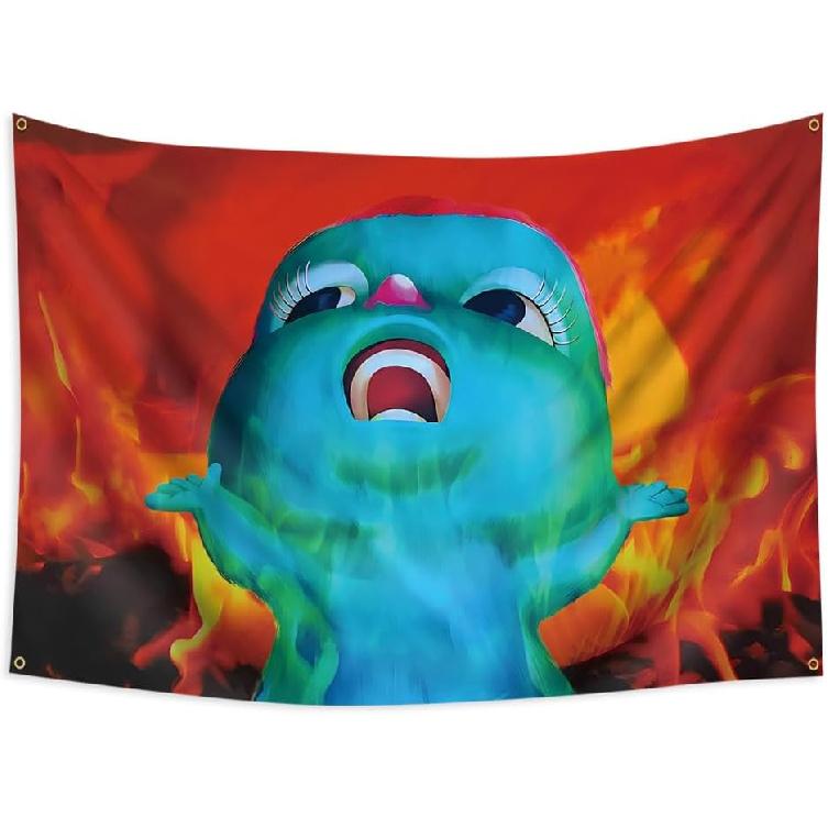 Konern 40x60inch Bibble Meme Beliefs Happiness Tapestry Gaslight Gatekeep Girlboss Tapestries Funny Wall Hanging (Duplex printing,Bright & Vibrant