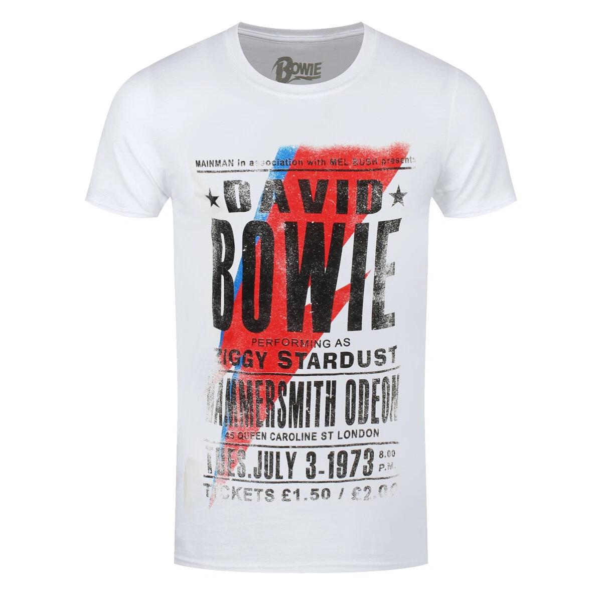 Футболка David Bowie Flash Hammersmith Odeon Официальная Новая Белая S