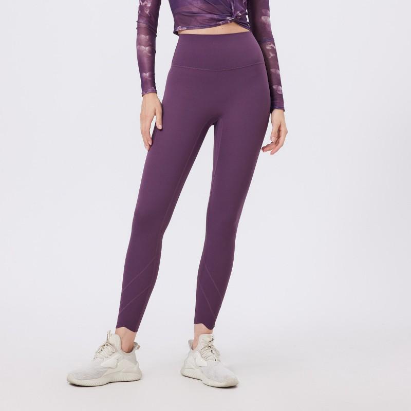 Womens High-Waisted Seamless Yoga Leggings Quick-Dry Running Pants Tight Fit Workout Trousers Gym Outdoor Exercise