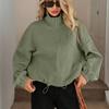 Autumn Winter Women's Loose Fit High Neck Zip Up Baseball Style Jacket