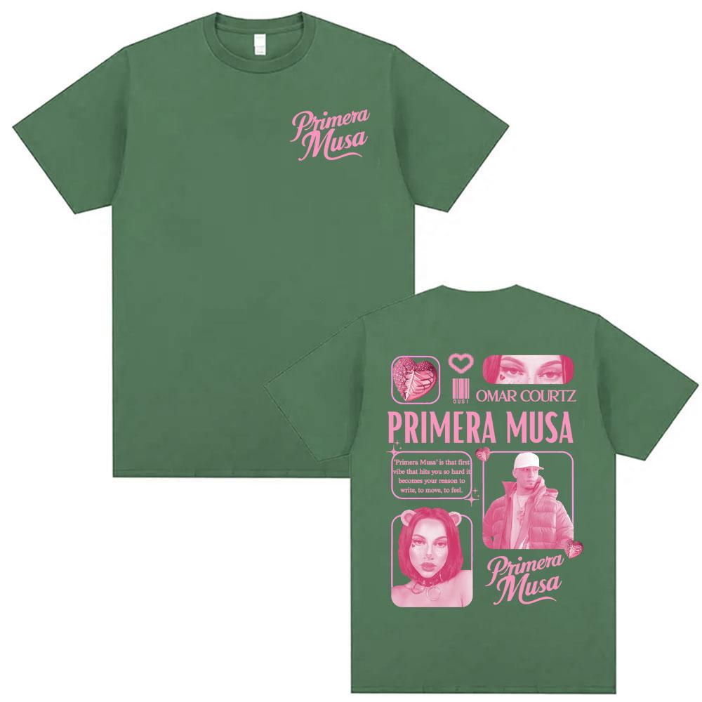 

Omar Courtz Primera Musa Album Tour T Shirts Men Women Casual Cotton Short Sleeve Tshirt Fashion Y2k Hip Hop T Shirt Streetwear 4XL