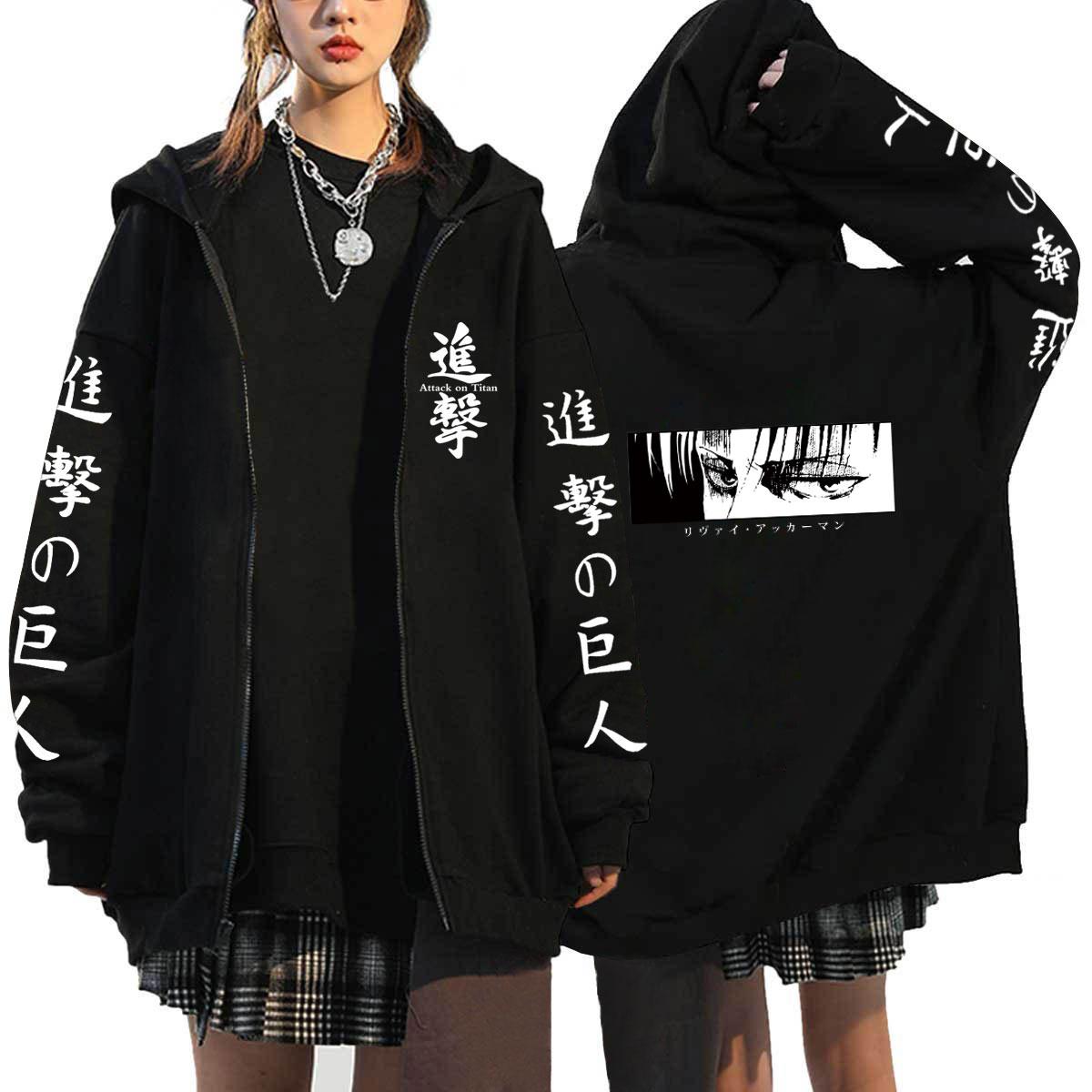 

Аниме Атака Титанов Крылья Свободы Логотип Графический Принт Толстовка с Капюшоном Мужская Женская Повседневная Толстовка на Молнии Харадзюку Толстовка Куртка на Молнии 4XL