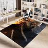 1pc Fire and Blood Office Carpet Chair Mats, Home Decor Mat Fantasy Theme Mat Durable Mat, Dragon Decor,Suitable for fantasy theme lovers
