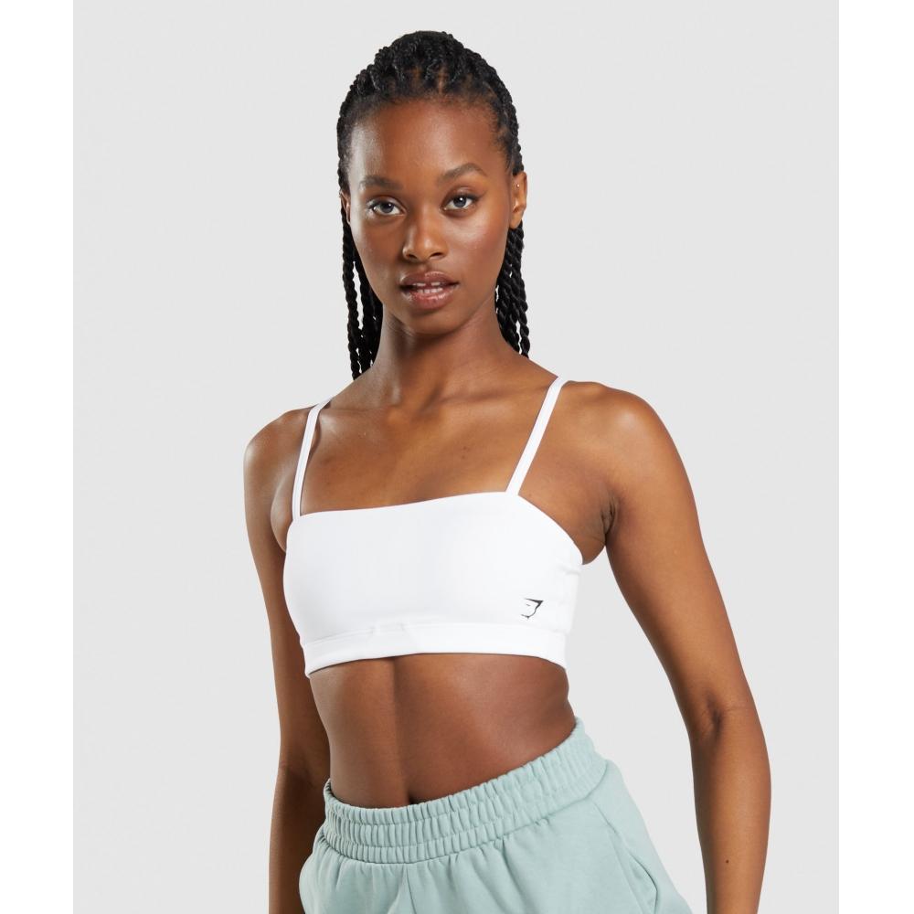 

Спортивный бюстгальтер GYMSHARK Bandeau Белый B2A6Y WBBM XXL