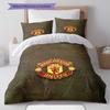 Königliches MUFC Kronen Bettwäsche Steppdecke Set Bettbezug Kissenbezug Heimdekoration Geburtstagsgeschenk (1 Bettbezug + 2 Kissenbezüge, ohne Füllung)