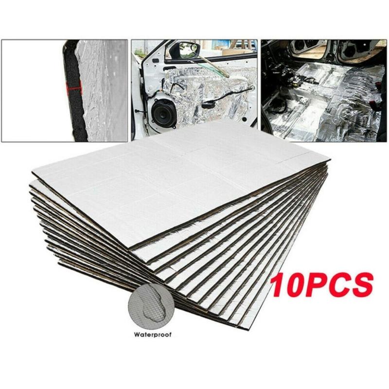 Car Sound Deadener,9.8''x7'',10 Sheets for Car Truck Acoustic Absorption Deadener Heatproof Soundproof Mat
