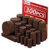 300PCS Value Pack Felt Chair Leg Pads Various Sizes Self Adhesive Furniture Protectors for Hardwood Floor