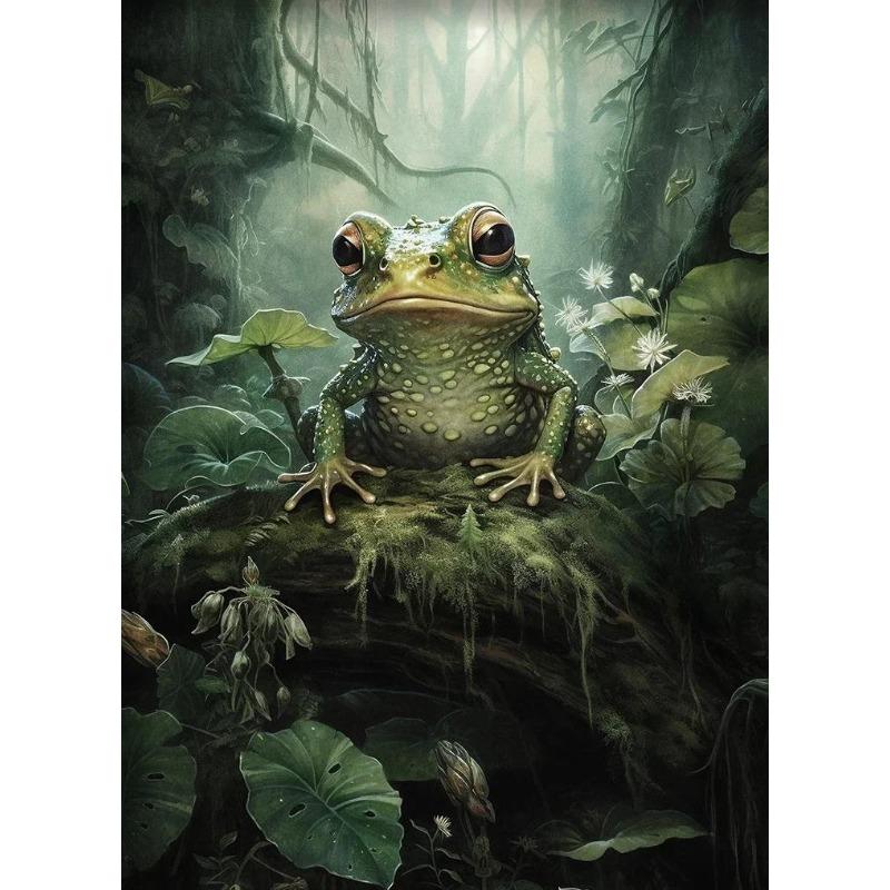 Rabbit Bunny Rustic Raccoon Frog Sheep Deer Bear Fox Forest Poster Canvas Painting Print for Living Room Home Decoration Cuadros