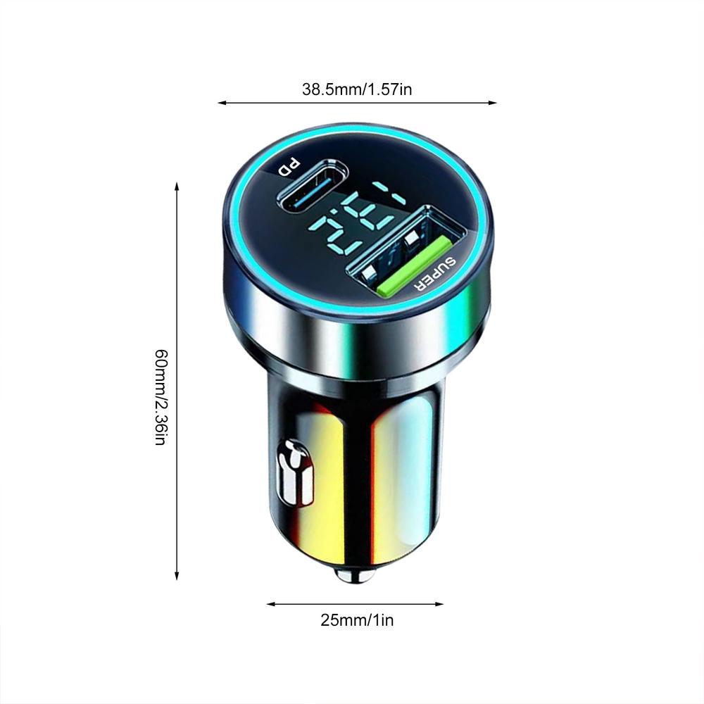 

240W Quick Charge PD+QC3.0 Car Charger Cigarette Lighter Adapter USB Type C Fast Chargin Sockets Replacement Accessories