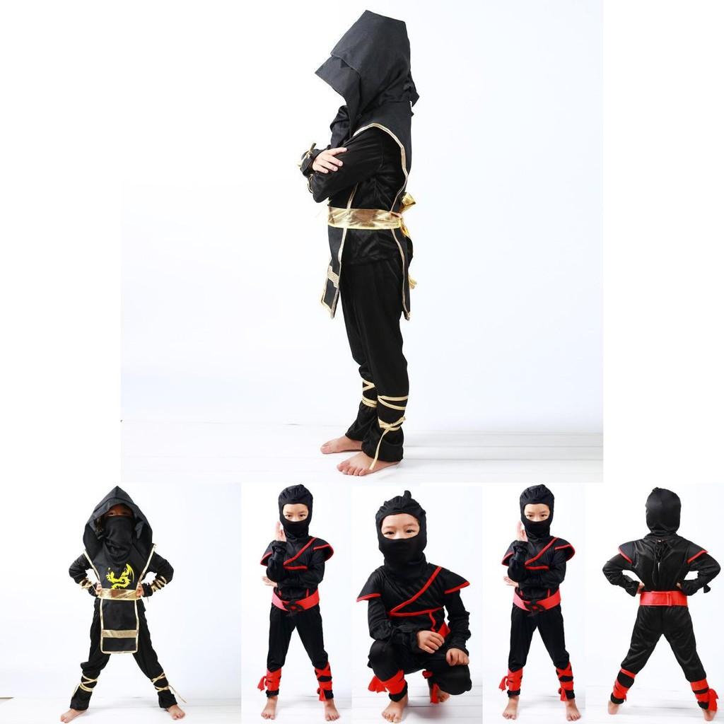 Comfortable And Breathable Boys Kids Ninja Assassin Costume With Adjustable Features