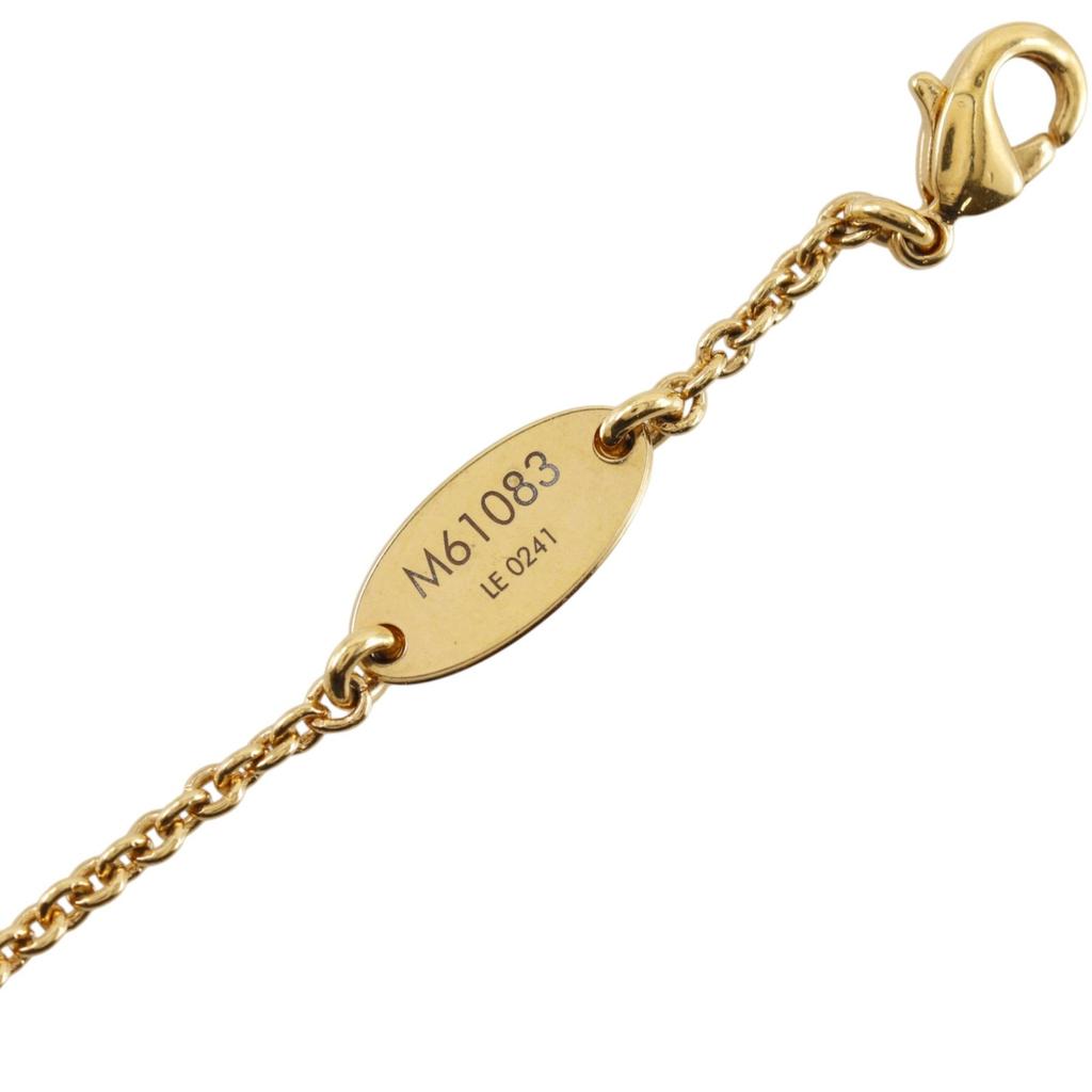 LOUIS VUITTON Essential V Necklace M61083 Plated Gold 9.7g unisex Used
