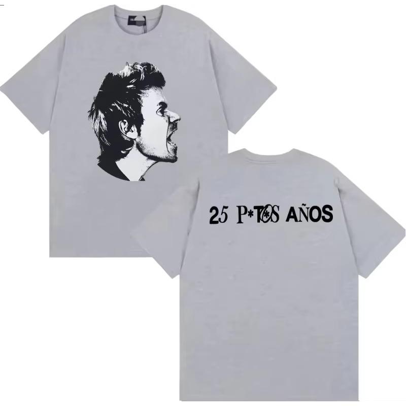 Vintage Washed Dani Martín 25th Anniversary Tour Pop Rock Printed Cotton T-shirt Men Women Tee Summer Casual Fashion Clothing Tops Streetwear