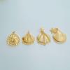 Cross Ocean Shell Conch Drip Oil Gold-Plated Zircon Necklace Pendant Jewelry Accessory