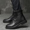 Big Size 37-50 Natural Leather Men Boots Winter Warm Handmade Business Snow Footwear Male Genuine Leather Luxury Men's Shoes