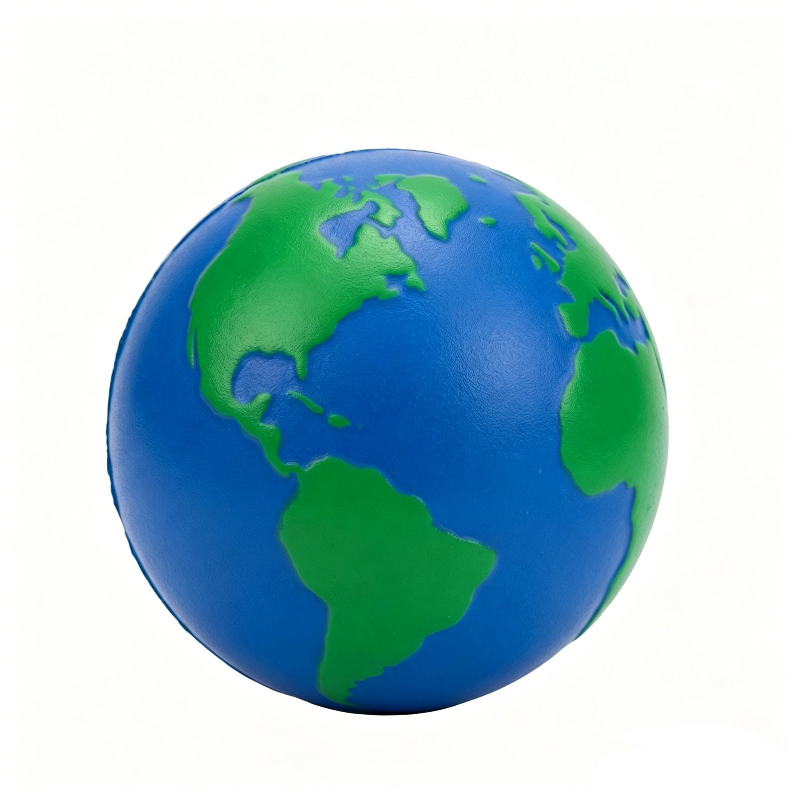 

Stress Relief Globe Ball Soft Squeeze Toy Durable Material Earth Design Handheld Size for Office Home Use