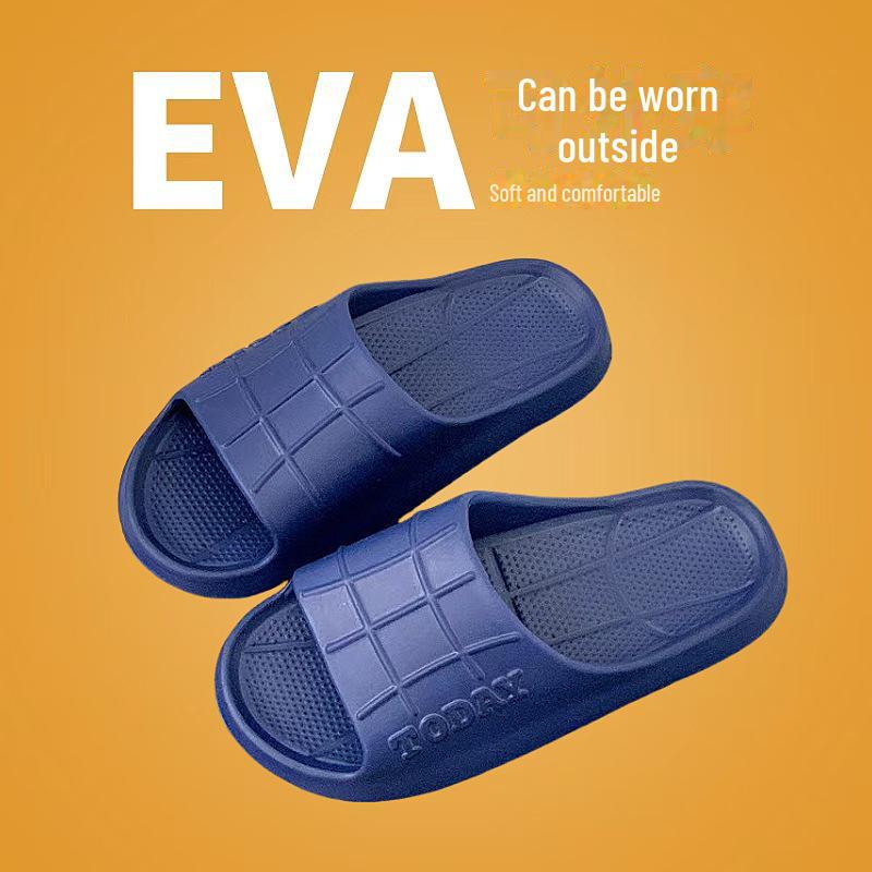 Unisex Summer Non-Slip EVA Flip Flops - Soft Sole, Deodorant, Wear-Resistant, Thick-Soled Slippers for Home and Bath.