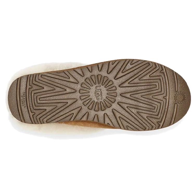 UGG Rubber Sole Odor Resistant Antibacterial Closed Toe Slippers Women's Chestnut 1115134-CHE