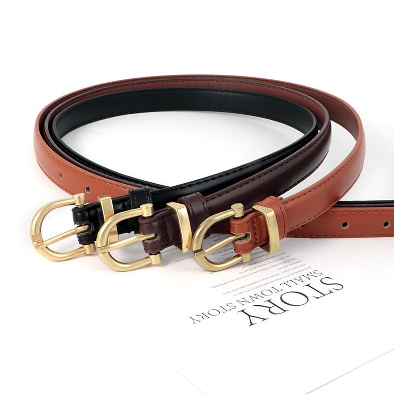 Leather Vintage Belt Women Versatile Decorative Waistband Casual Strap Jeans