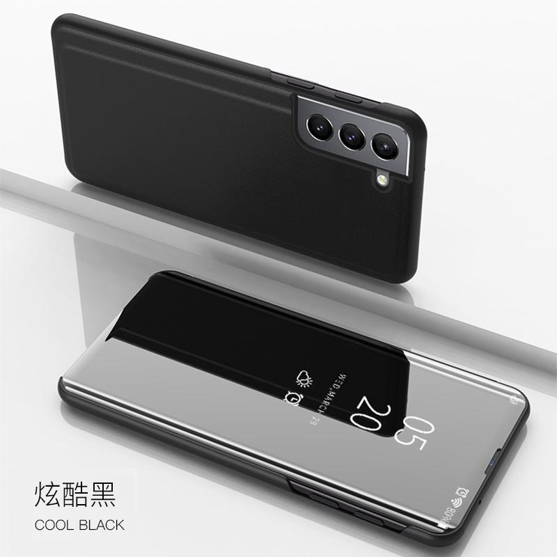 Pro Samsung Galaxy S22 Ultra 5G Pouzdro Smart Mirror View Kožený stojánek Flip Coque pro Samsung S 22 Ultra S22+ Plus Magnetic Coque