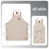 Waterproof Oil-Resistant Canvas Apron for Kitchen and Coffee Shop - Durable, Dirt-Resistant, Plain Color, Custom Logo Available