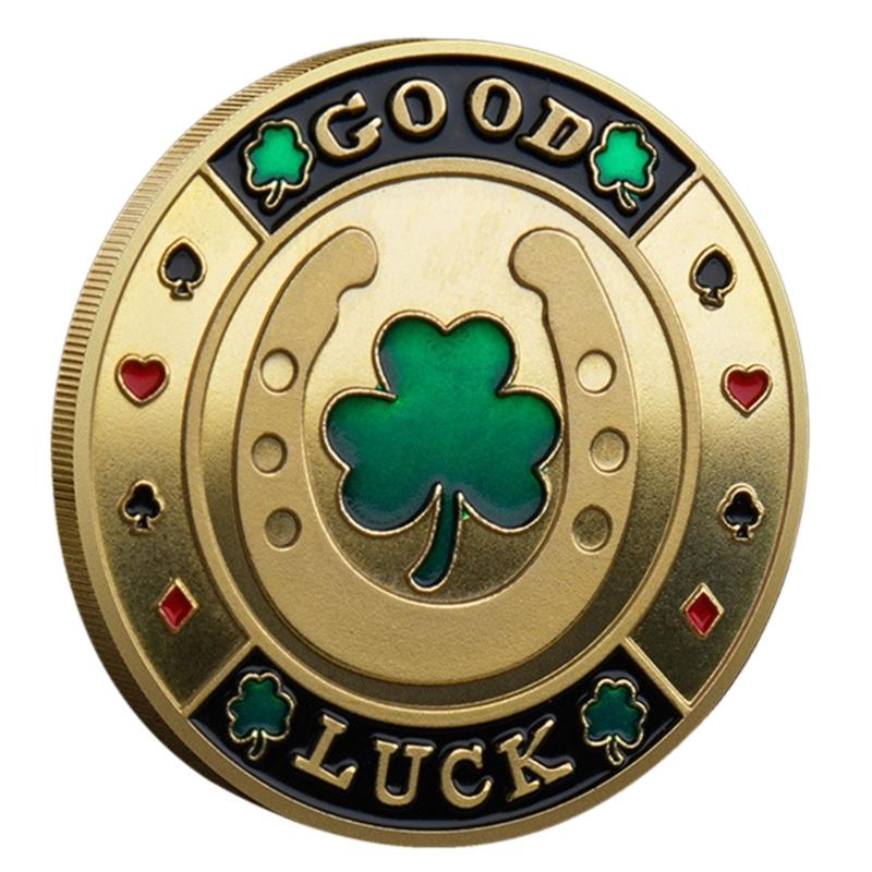 Poker Card Protectors Coins Collectibles Metal Poker Chip Coins Souvenir Chip Casino Dealer Coins Poker Game Accessories