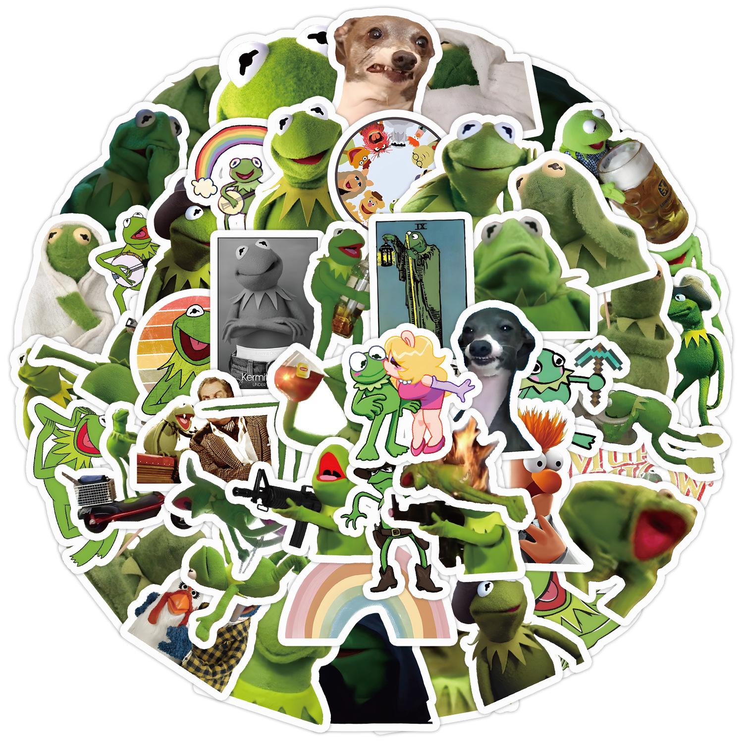 

50 Non-repetitive Internet Celebrity Frog Stickers Mobile Suitcase Waterproof Decorative Stickers Children s Hand Account Stickers