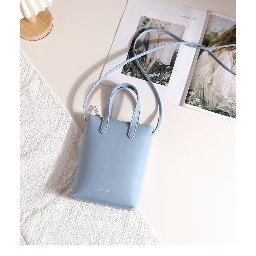 IELGY Soft Leather Portable Small Handbag Commuter Fashionable Women's Cross-body Mobile Phone Bag