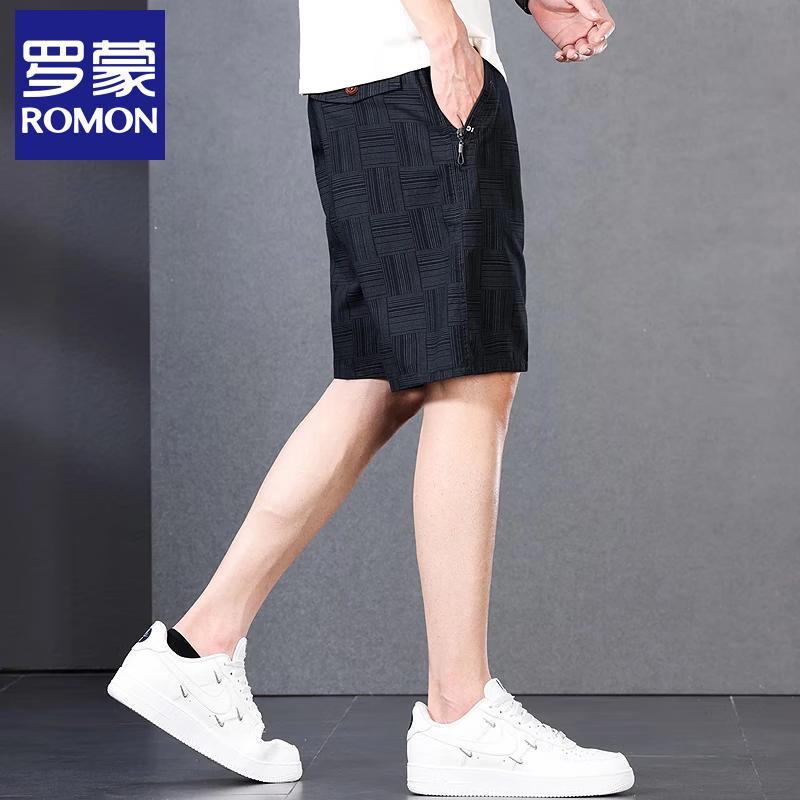 Luomeng Men's 100% Cotton Casual Shorts