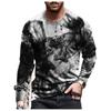 New Men's Clothing Personalized 3d Printed T-shirt Personalized Outdoor Entertainment Men's Round Neck Long Sleeve T-shirts Tops
