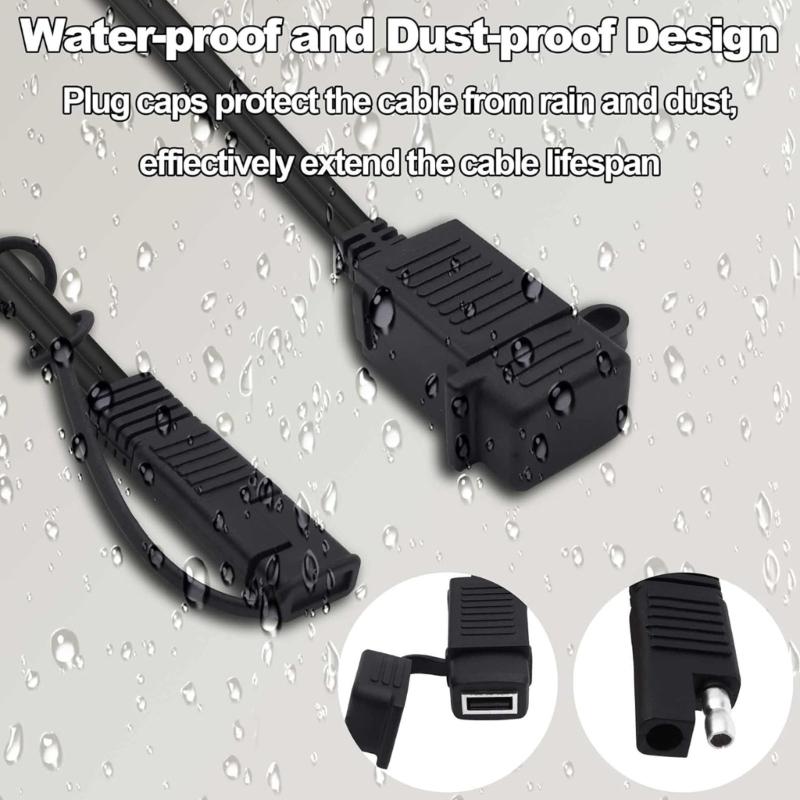 Motorcycle USB Chargers Universal SAE To USB Converter Cable SAE Quick Extension Cord 5V 2A for Cellphone