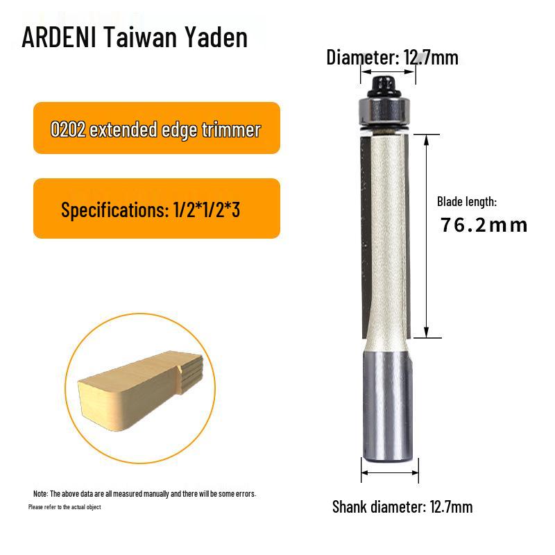 Yaden Woodworking Router Bit: Extended Bearing Edge Banding Burr Engraving Tool - Professional Grade Straight Knife.