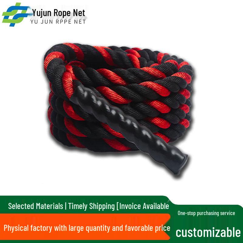 Customizable Fitness Jump Rope for Training - Battle Rope Available Training Rope чёрный