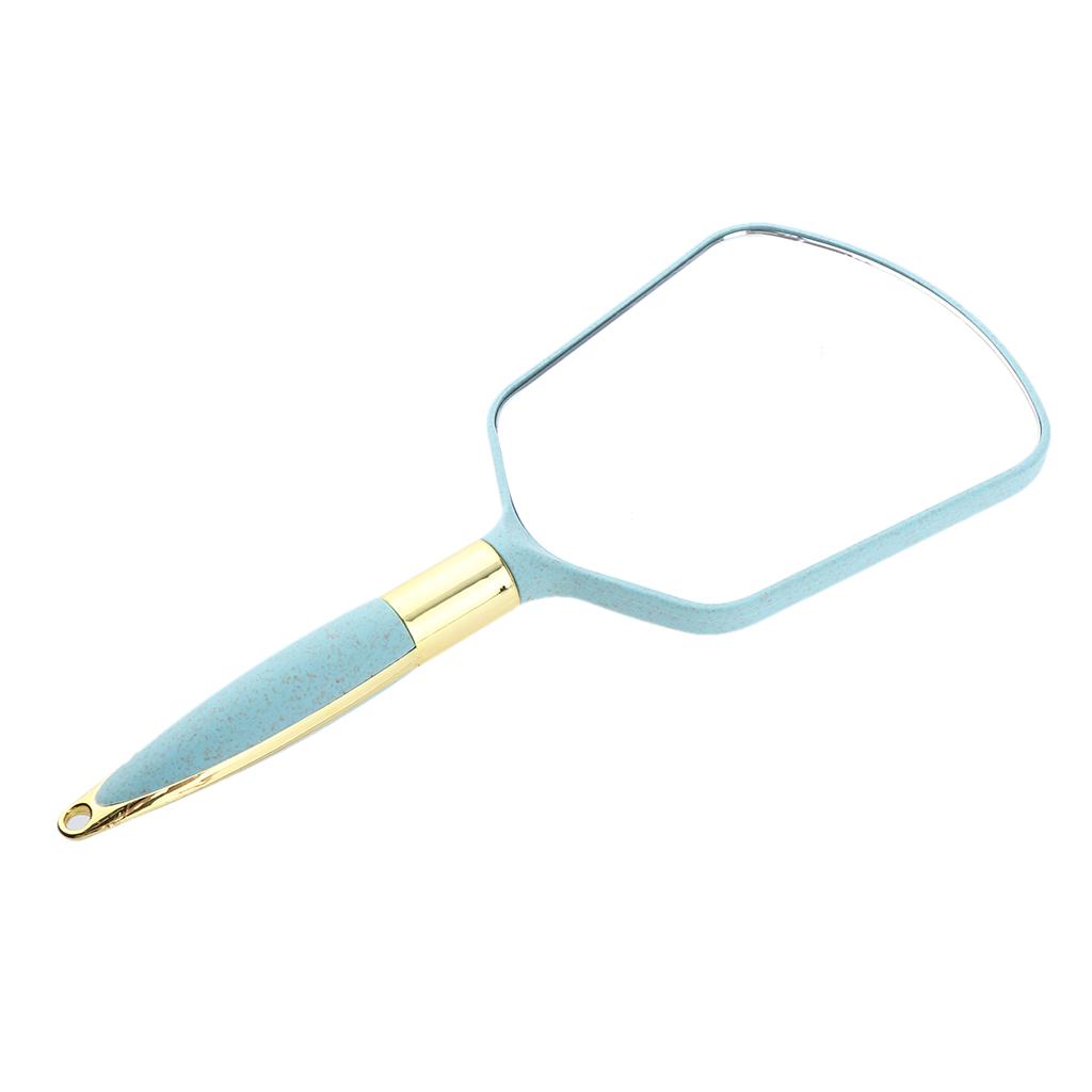 Handheld Vanity Makeup Mirror Decorative Simple Cosmetic Handheld Travel Mirror синий
