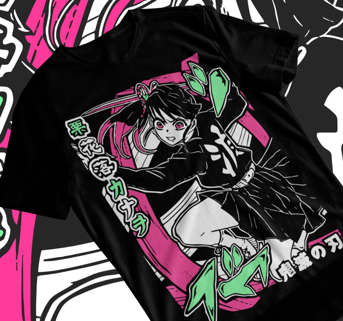 Kanao Tsuyuri Waifu Girl T-shirt Demon Slayer KNY Japanese Manga Anime Soft Tee XXXXL