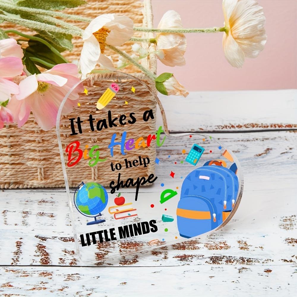 1pc Inspirational Teacher Appreciation Gift - Acrylic Thank You Plaque with Motivational Quote, Perfect for Student'S Day, Birthday, or Graduation