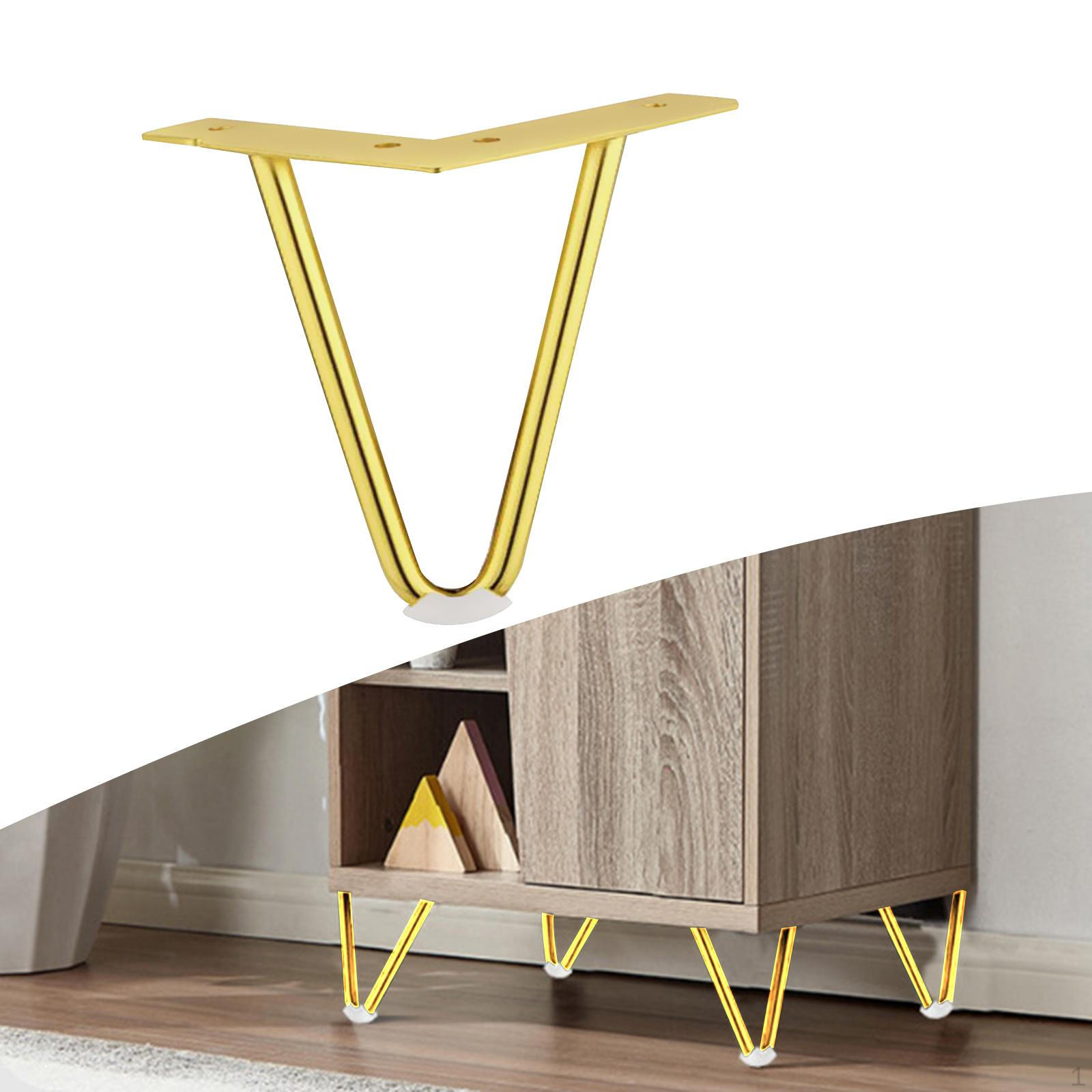 

Furniture Leg Feet Floor Protector Electroplate Durable Replacement Sofa Cabinet Legs for Dresser 12cm Gold
