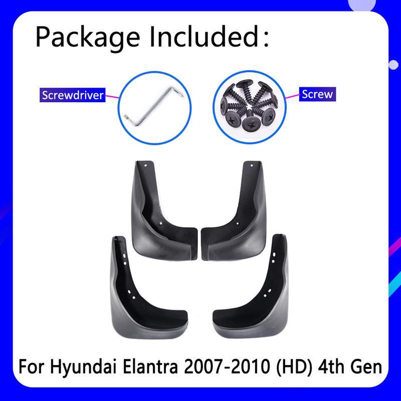 Mudguards Fit for Hyundai Elantra HD 2007 2008 2009 2010 Car Accessories Mudflap Fender Auto Replacement Parts
