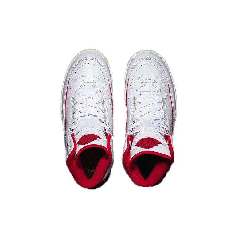 Air Jordan 2 Retro GS Origins Kinder-Sneakers Weiß Fire-Red Fir DQ8562-101
