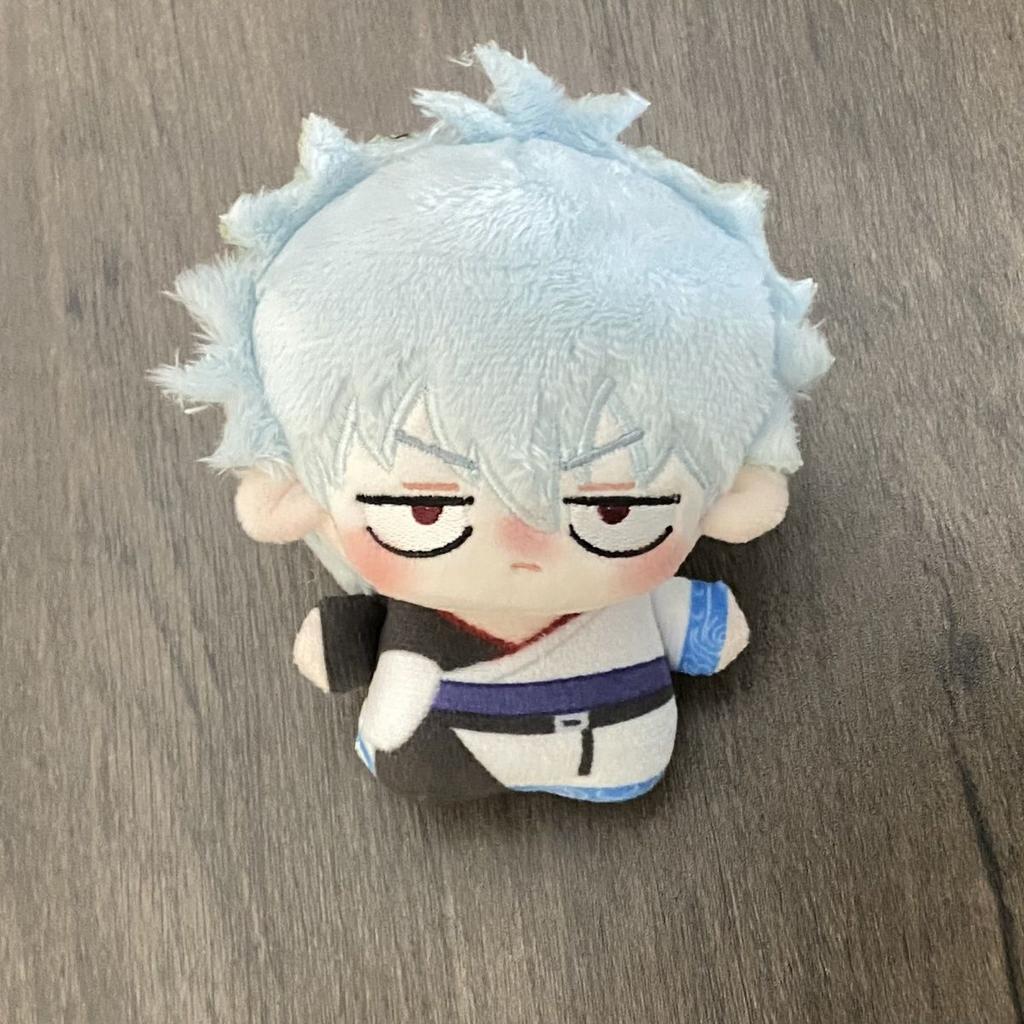 Original Gintama Sakata Gintoki 10Cm Plush Doll Pendant Anime Peripheral Soft Cosplay Stuffed Keychain Decor Toy Birthday Gifts