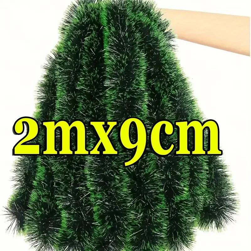 

Рождественские мишурные гирлянды, украшение, гирлянда из ленты для столешницы бара с бантом, елочные украшения, реквизит для вечеринки, домашний декор, подвеска 2M (1String) зелёный