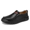 Men's Fall Leather Slip-On Loafers - Large Size Casual Driving Shoes