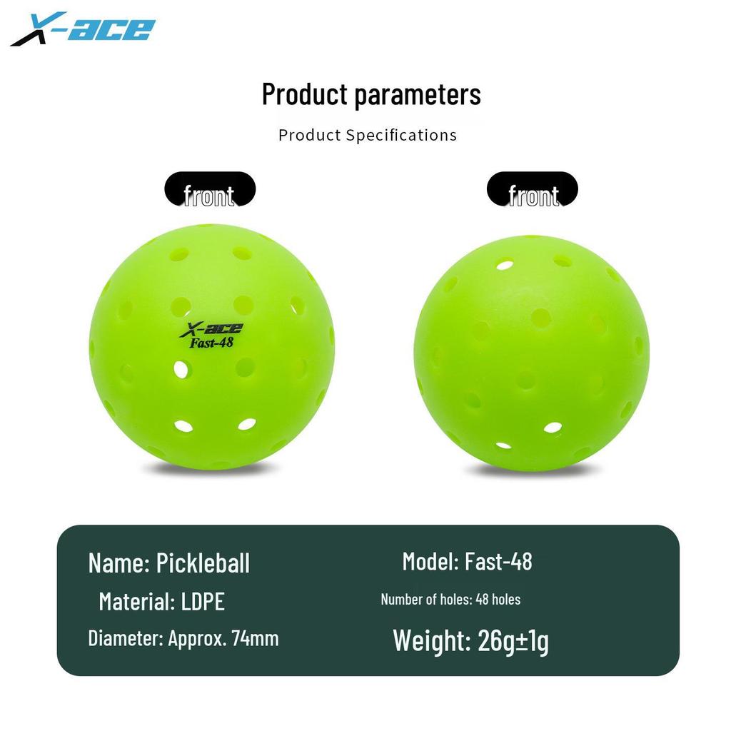 48-Hole Professional Outdoor Pickleball Court Ball for Competition & Training