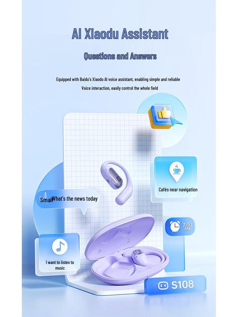 Xiaodu S108 Open-Ear Bluetooth Smart Translation Sports Earphones