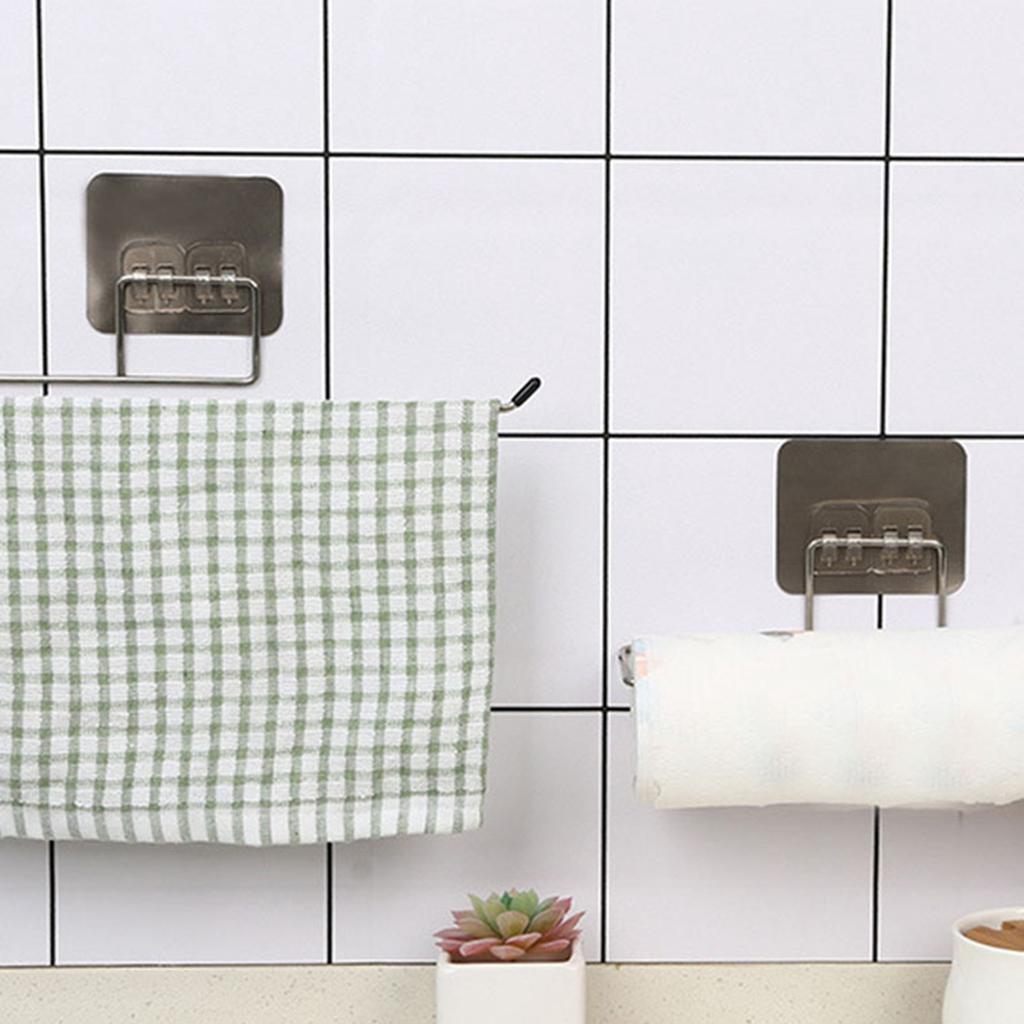 Suport pentru prosoape de perete agățat, suport pentru cârpe de vase de unică folosință, din oțel inoxidabil, bară pentru prosoape de hârtie pentru bucătărie și baie