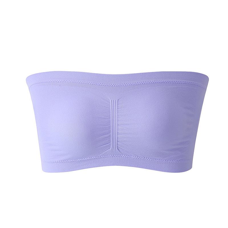 Women's Cross-Border Strapless Bandeau with Removable Pads and Extended Sizes