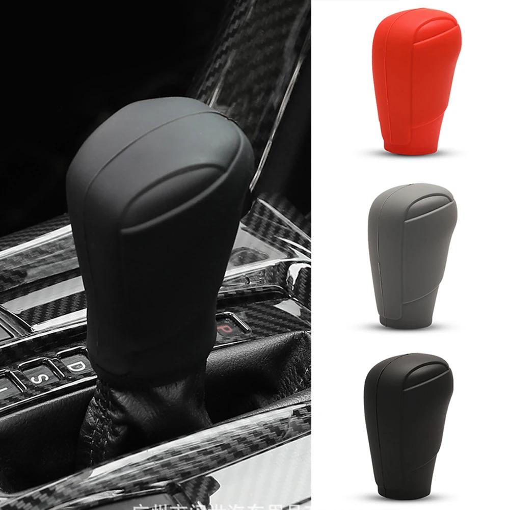 Silicone Car Case Gear Head Shift Collars Shift Knob Grips Cover Handbrake Decor Car Accessories for Mazda3 Axela CX4 CX5 CX8