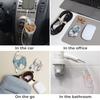 SenseAGE Cable Clips of PU Cute Earphone Cord Cable Management Caramel Brown x 5cm x [Set 5] Leather, Ribbon, Stationery, Clips, Winder, Organizer,